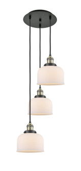 Franklin Restoration Three Light Pendant in Black Antique Brass (405|113F3PBABG71)