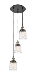 Franklin Restoration Three Light Pendant in Black Antique Brass (405|113F3PBABG513)