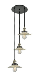 Franklin Restoration Three Light Pendant in Black Antique Brass (405|113F3PBABG2)