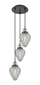 Franklin Restoration Three Light Pendant in Black Antique Brass (405|113F3PBABG165)