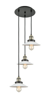Franklin Restoration Three Light Pendant in Black Antique Brass (405|113F3PBABG1)