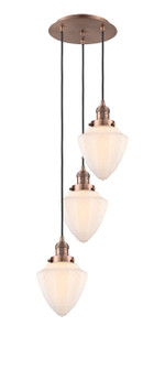 Franklin Restoration Three Light Pendant in Antique Copper (405|113F3PACG6617)