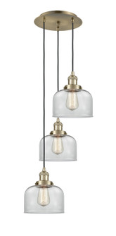 Franklin Restoration Three Light Pendant in Antique Brass (405|113F3PABG72)