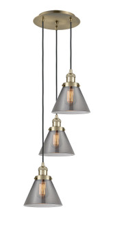 Franklin Restoration Three Light Pendant in Antique Brass (405|113F3PABG43)