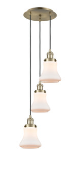 Franklin Restoration Three Light Pendant in Antique Brass (405|113F3PABG191)