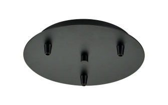 Custom Cord Three Light Multi Port Canopy in Matte Black (405|113BK)