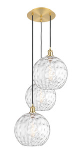 Ballston Three Light Pendant in Satin Gold (405|113B3PSGG121512)