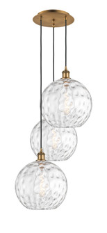 Ballston Three Light Pendant in Brushed Brass (405|113B3PBBG121512)