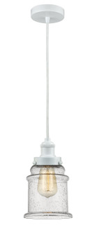Edison One Light Mini Pendant in White (405|100W10W1HWG184)