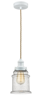 Edison One Light Mini Pendant in White (405|100W10RE1HWG184)