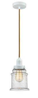 Whitney One Light Mini Pendant in White (405|100W10CR0HWG184)