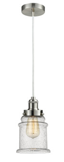 Edison One Light Mini Pendant in Satin Nickel (405|100SN10W1HSNG184)