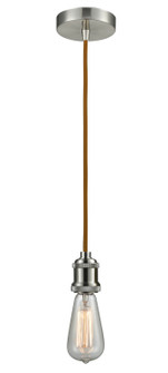 Edison One Light Mini Pendant in Satin Nickel (405|100SN10CR1SN)