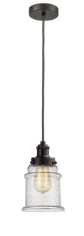 Edison One Light Mini Pendant in Oil Rubbed Bronze (405|100OB10GY1HOBG184)