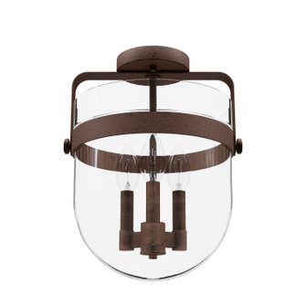 Karloff Three Light Flush Mount in Textured Rust (47|19835)