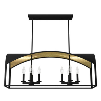Dukestown Eight Light Chandelier in Natural Black Iron (47|19731)