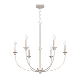 Southcrest Six Light Chandelier in Distressed White (47|19635)