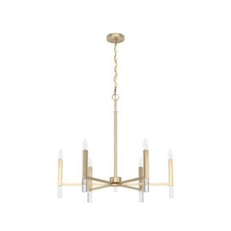 Sunjai Six Light Chandelier in Alturas Gold (47|19519)