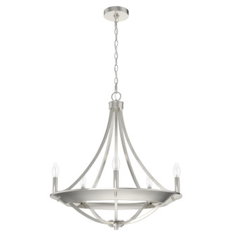 Perch Point Five Light Chandelier in Brushed Nickel (47|19417)