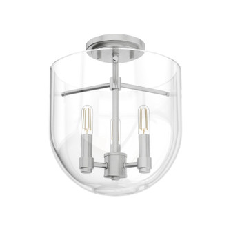 Sacha Three Light Flush Mount in Brushed Nickel (47|19321)