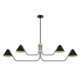 Grove Isle Four Light Chandelier in Matte Black (47|19206)