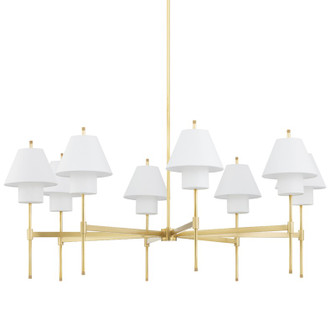 Glenmoore Eight Light Chandelier in Aged Brass (70|PI1899808AGB)