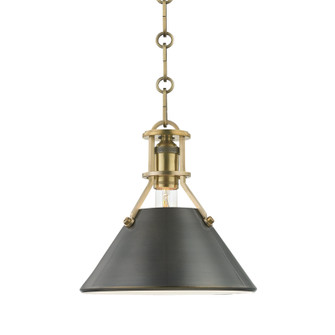 Metal No. 2 One Light Pendant in Aged/Antique Distressed Bronze (70|MDS951ADB)