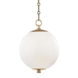 Sphere No.1 One Light Pendant in Aged Brass (70|MDS700AGB)