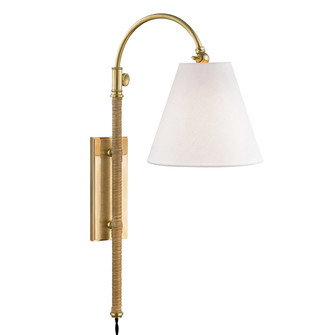Curves No.1 One Light Wall Sconce in Aged Brass (70|MDS501AGB)