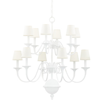 Windsor 12 Light Chandelier in White Plaster (70|MDS433WP)