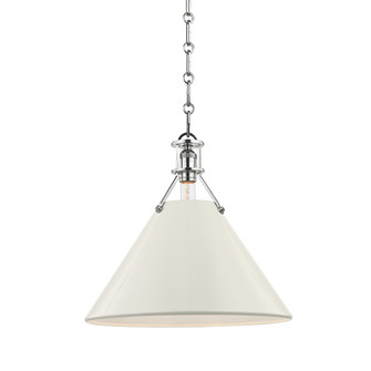 Painted No.2 One Light Pendant in Polished Nickel/Off White (70|MDS352PNOW)
