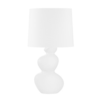 Kingsley One Light Table Lamp in Aged Brass/Ceramic Satin White (70|L1737AGBCSW)