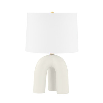 Mills Pond One Light Table Lamp in Aged Brass/Satin Ivory (70|L1604AGBCSI)