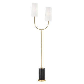 Vesper Two Light Floor Lamp in Aged Brass (70|L1407AGB)