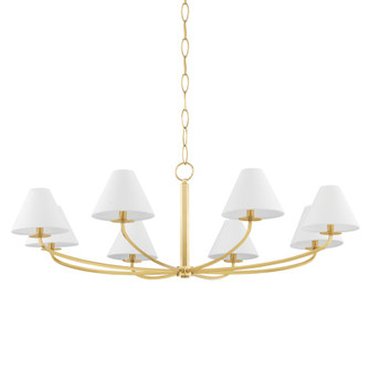 Stacey Eight Light Chandelier in Aged Brass (70|BKO902AGB)