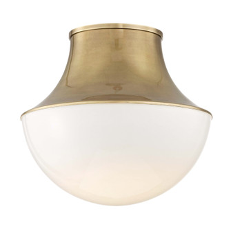 Lettie One Light Flush Mount in Aged Brass (70|9415AGB)