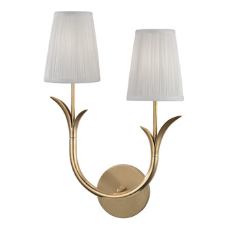 Deering Two Light Wall Sconce in Aged Brass (70|9402RAGB)