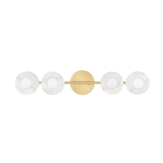 Elmont Four Light Bath Bracket in Aged Brass (70|9204AGB)
