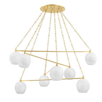 Asbury Park Eight Light Chandelier in Aged Brass (70|9155AGB)