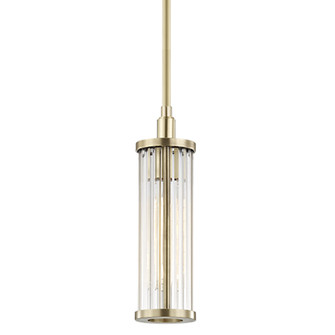 Marley One Light Pendant in Aged Brass (70|9120AGB)