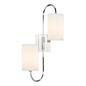 Junius Two Light Wall Sconce in Polished Nickel (70|9100PN)