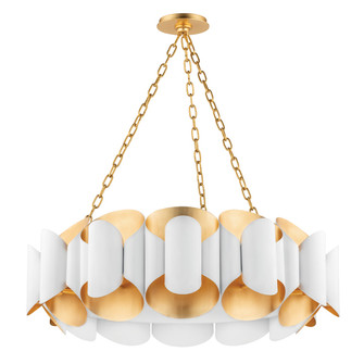 Banks 12 Light Chandelier in Gold Leaf (70|8534GLWH)