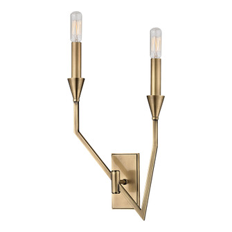 Archie Two Light Wall Sconce in Aged Brass (70|8502LAGB)
