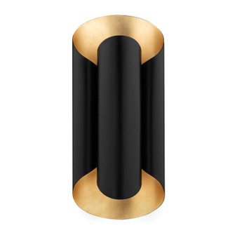 Banks Two Light Wall Sconce in Gold Leaf/Black (70|8500GLBK)