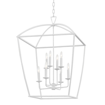 Bryant Eight Light Pendant in White Plaster (70|8324WP)