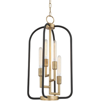 Angler Four Light Chandelier in Aged Brass (70|8314AGB)