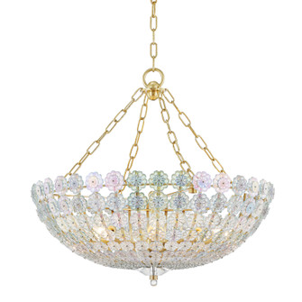 Floral Park Eight Light Chandelier in Aged Brass (70|8224AGB)