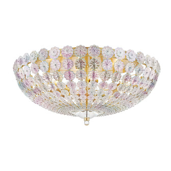 Floral Park Six Light Semi Flush Mount in Aged Brass (70|8222AGB)