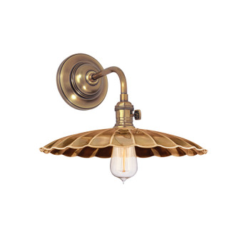 Heirloom One Light Wall Sconce in Aged Brass (70|8000AGBMS3)