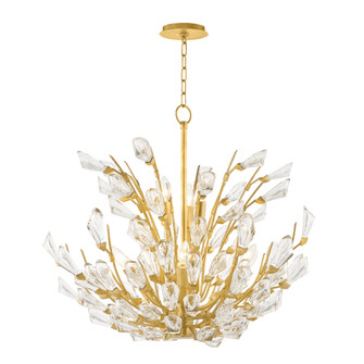 Tulip Nine Light Chandelier in Gold Leaf (70|7228GL)